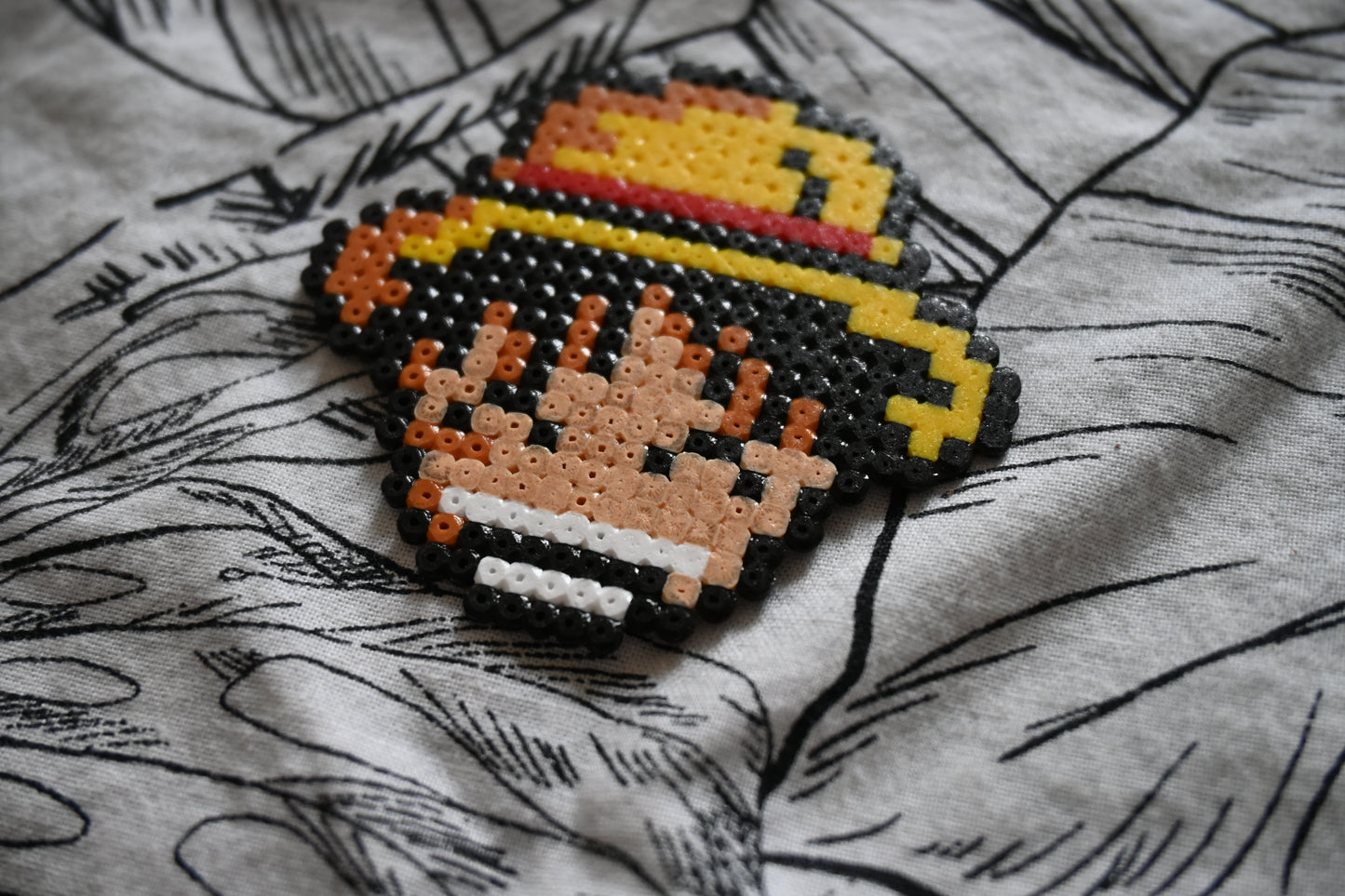 Magnet pixel art Luffy au chapeau de paille